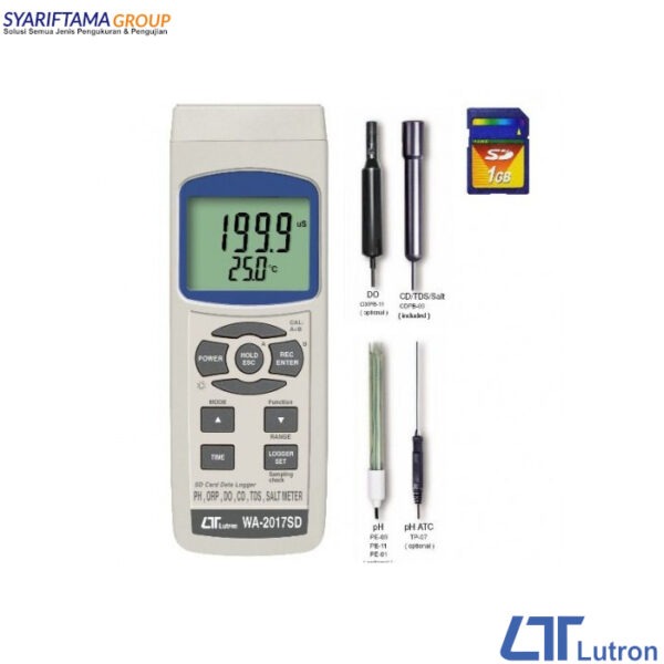 Lutron WA-2017SD PH, ORP, DO, CD/TDS, Salt Meter