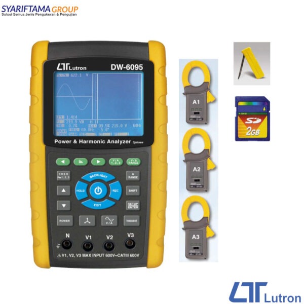 Lutron DW-6095 3 Phase Power & Harmonic Analyzer